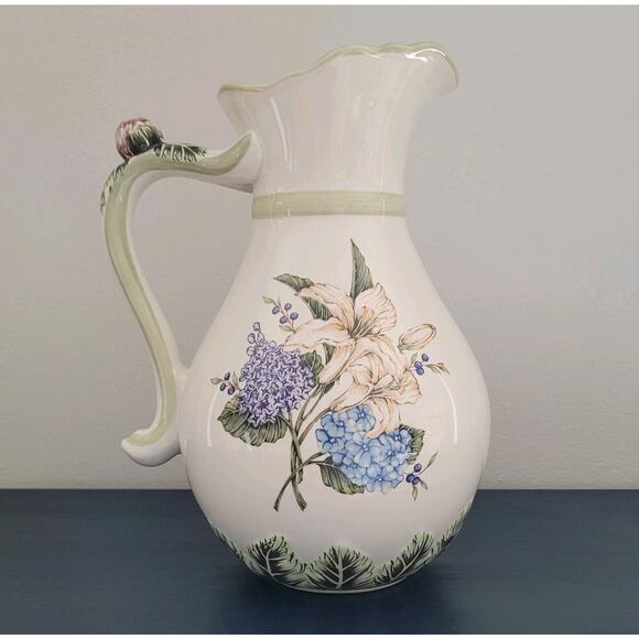 Princess House Vintage Garden Pitcher and Bowl Set #1492A & #1492B - Picture 8 of 16